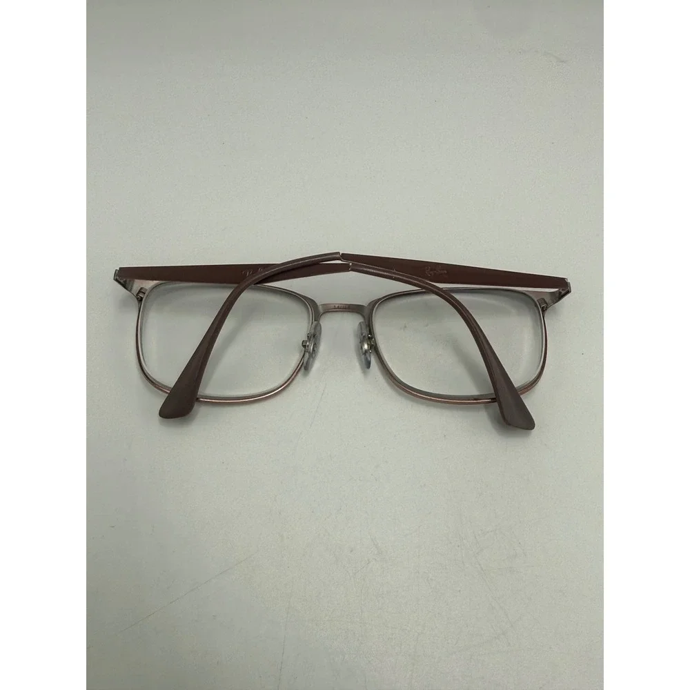 Ray-Ban RB 6421 2973 Matte Brown Rose Gold Square Eyeglasses Frames 54-18-145